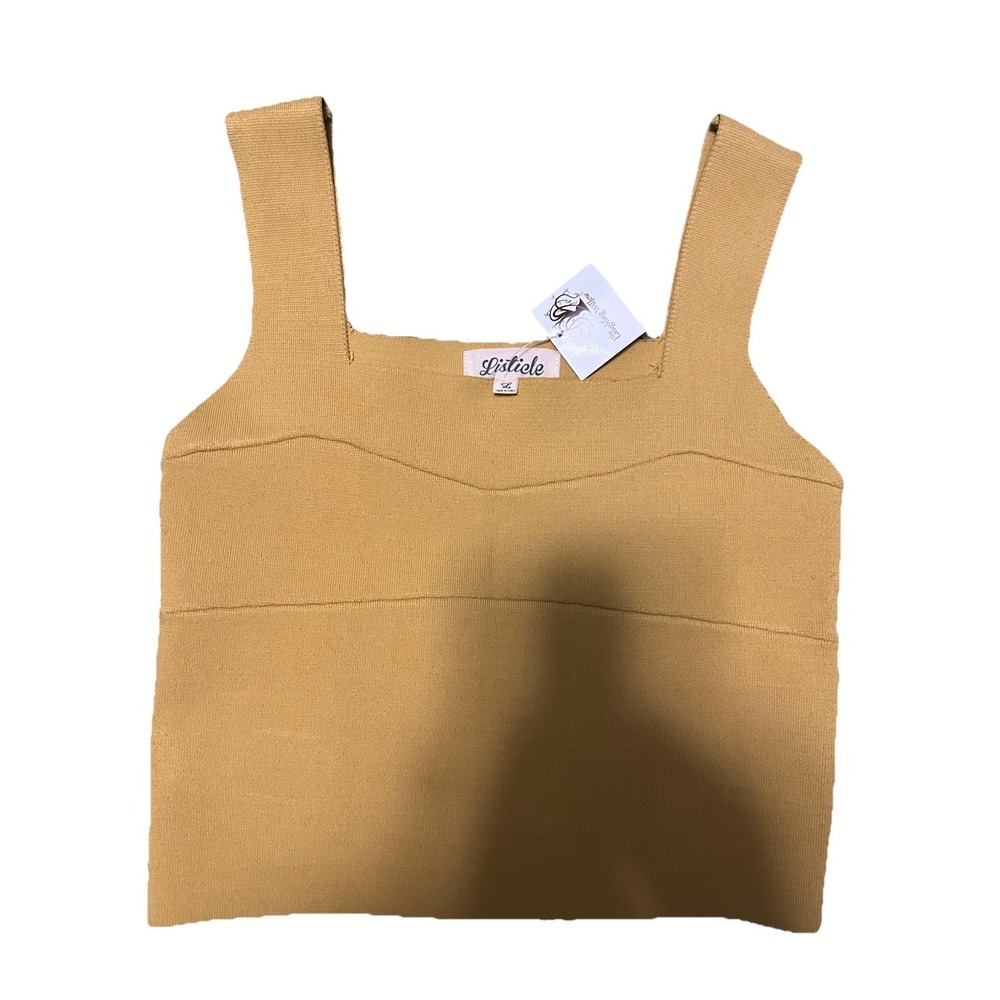 Women's Mustard‎ Listicle Squared Away Brami Top Size Large New with Tag